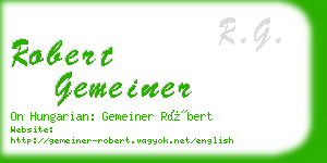 robert gemeiner business card